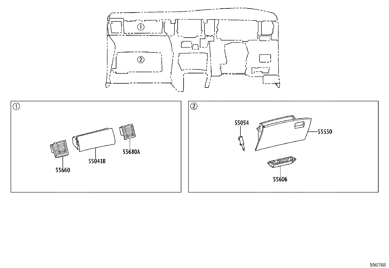 55405-44310-B0 PANEL SUB-ASSY, INSTRUMENT CLUSTER FINISH, CENTER product image