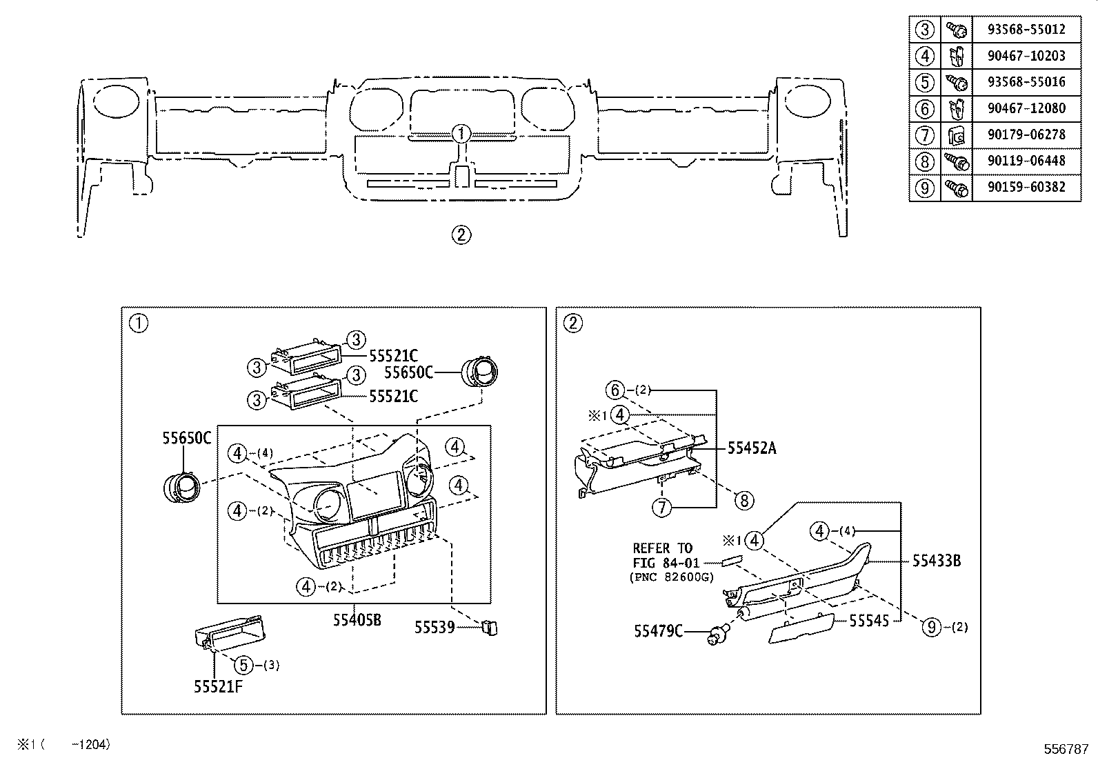 55405-37210-C0 PANEL SUB-ASSY, INSTRUMENT CLUSTER FINISH, CENTER product image