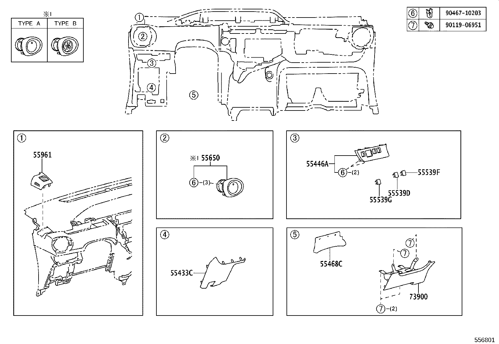 55405-52880-C0 PANEL SUB-ASSY, INSTRUMENT CLUSTER FINISH, CENTER product image