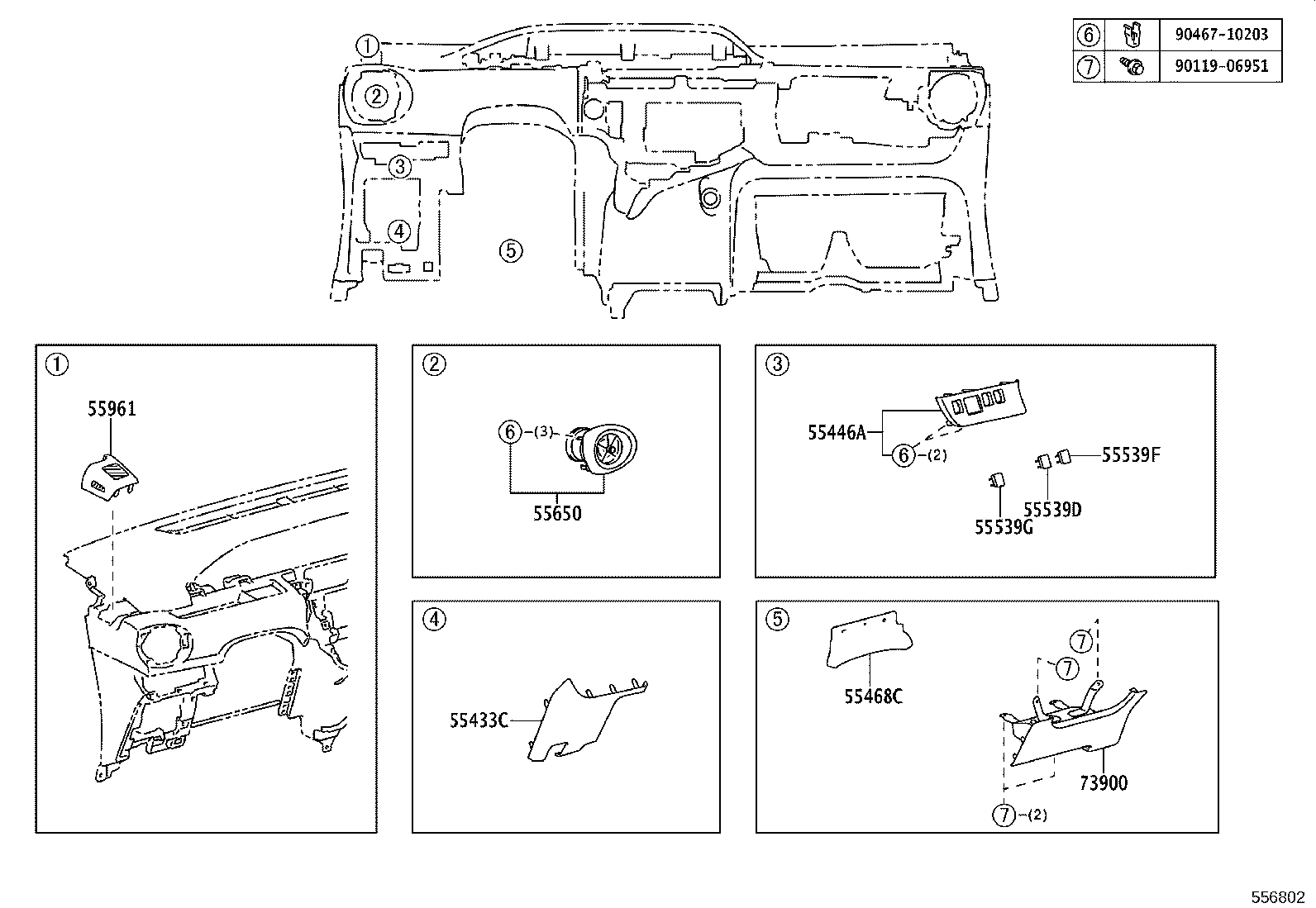 55405-52880-C0 PANEL SUB-ASSY, INSTRUMENT CLUSTER FINISH, CENTER product image