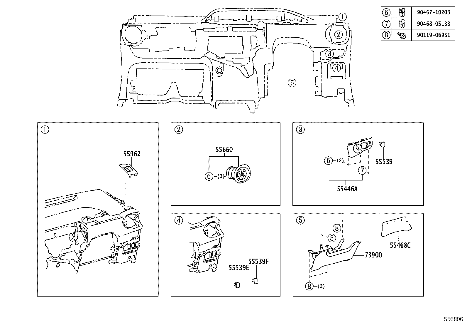 55405-52880-C0 PANEL SUB-ASSY, INSTRUMENT CLUSTER FINISH, CENTER product image