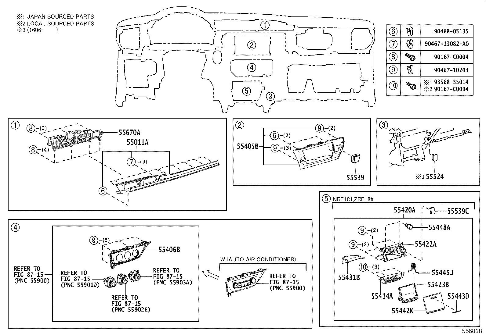 55045-02471-C0 PANEL SUB-ASSY, INSTRUMENT PANEL FINISH, LOWER product image