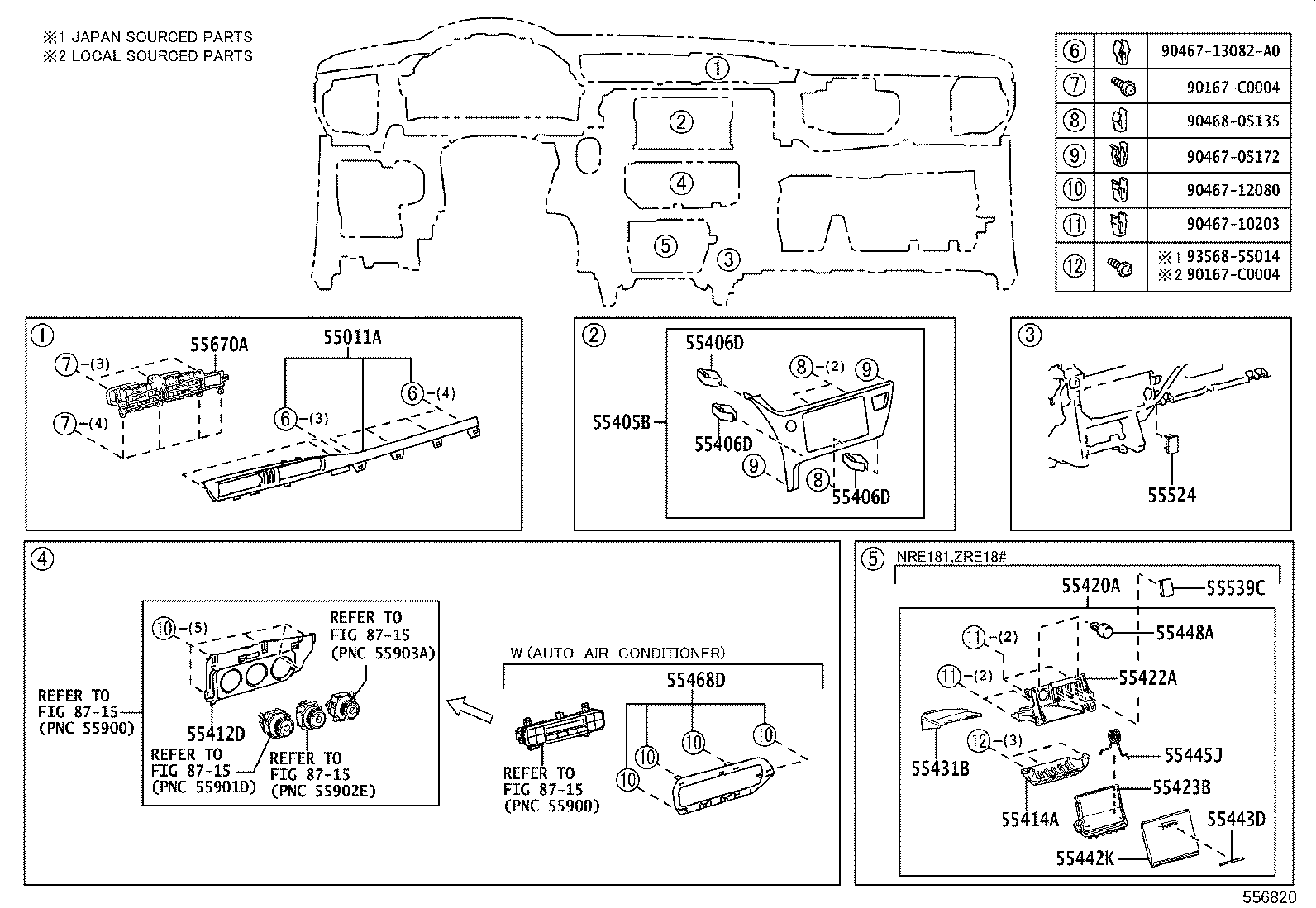 55045-02471-C0 PANEL SUB-ASSY, INSTRUMENT PANEL FINISH, LOWER product image