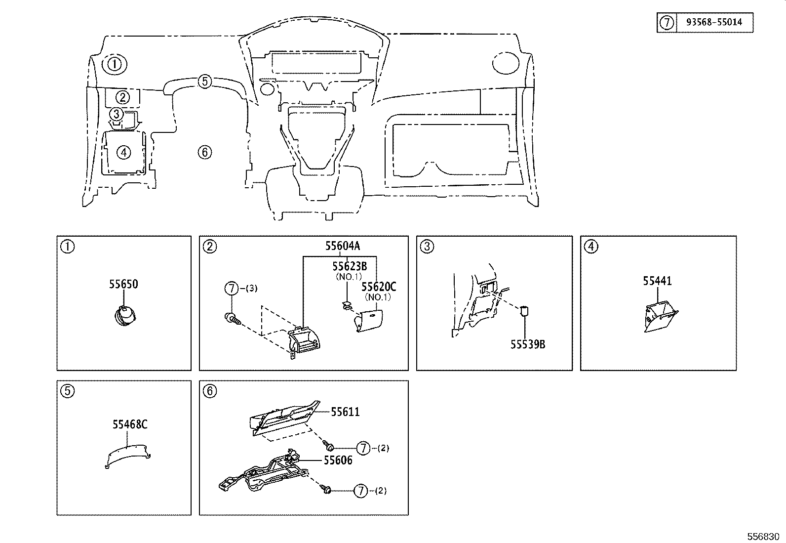 55302-0D110-E0 PANEL SUB-ASSY, INSTRUMENT, UPPER product image