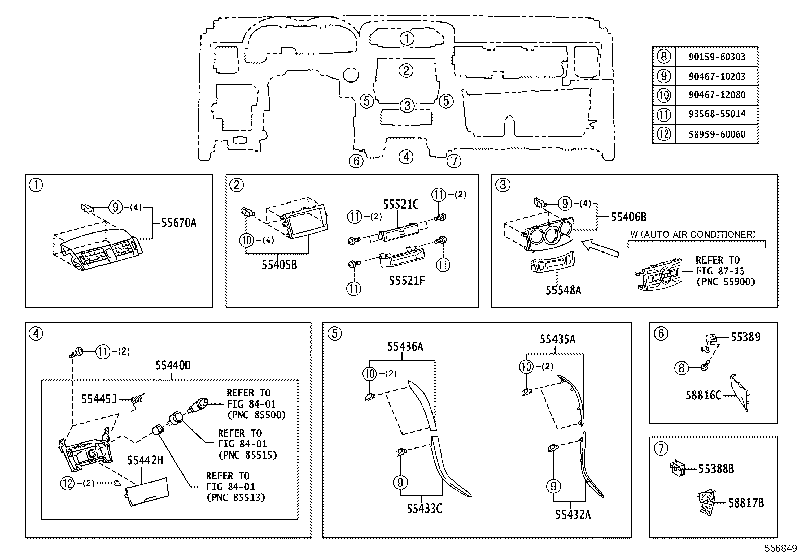 55302-12121-E0 PANEL SUB-ASSY, INSTRUMENT, UPPER product image