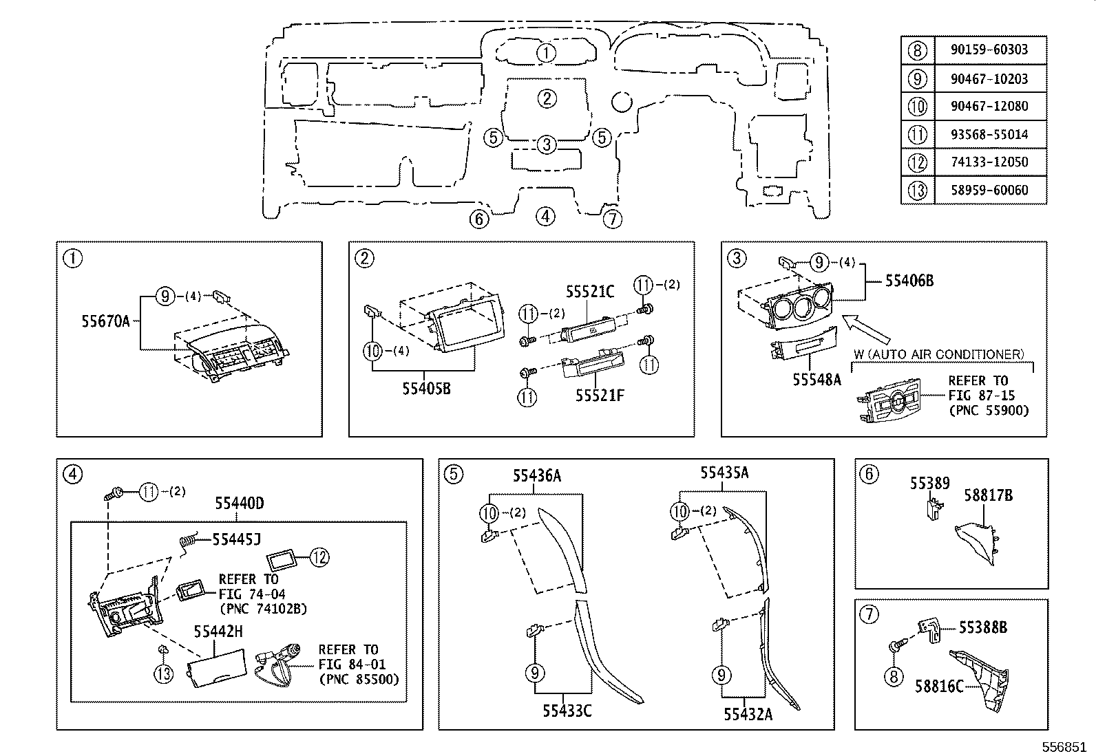 55302-12121-E0 PANEL SUB-ASSY, INSTRUMENT, UPPER product image