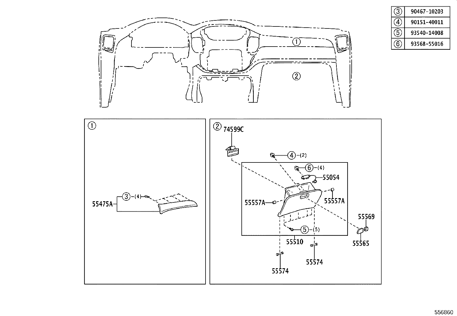 55405-48090-B0 PANEL SUB-ASSY, INSTRUMENT CLUSTER FINISH, CENTER product image