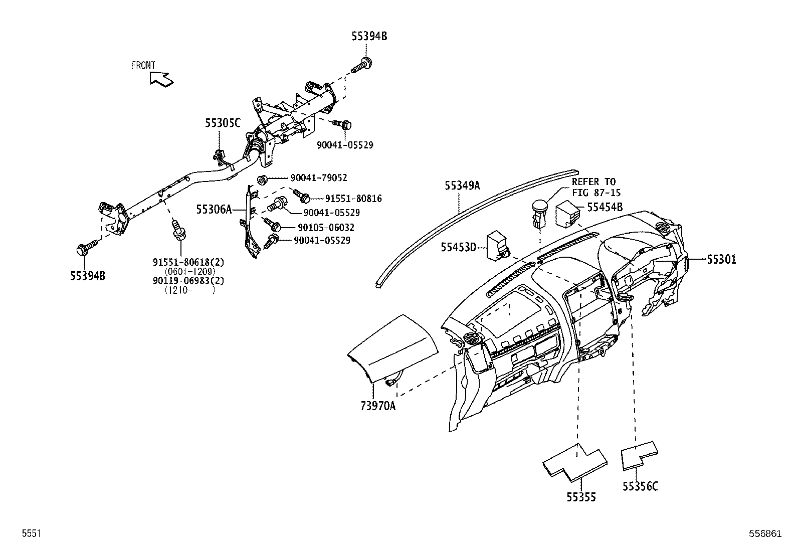 55405-B4010 PANEL SUB-ASSY, INSTRUMENT CLUSTER FINISH, CENTER product image