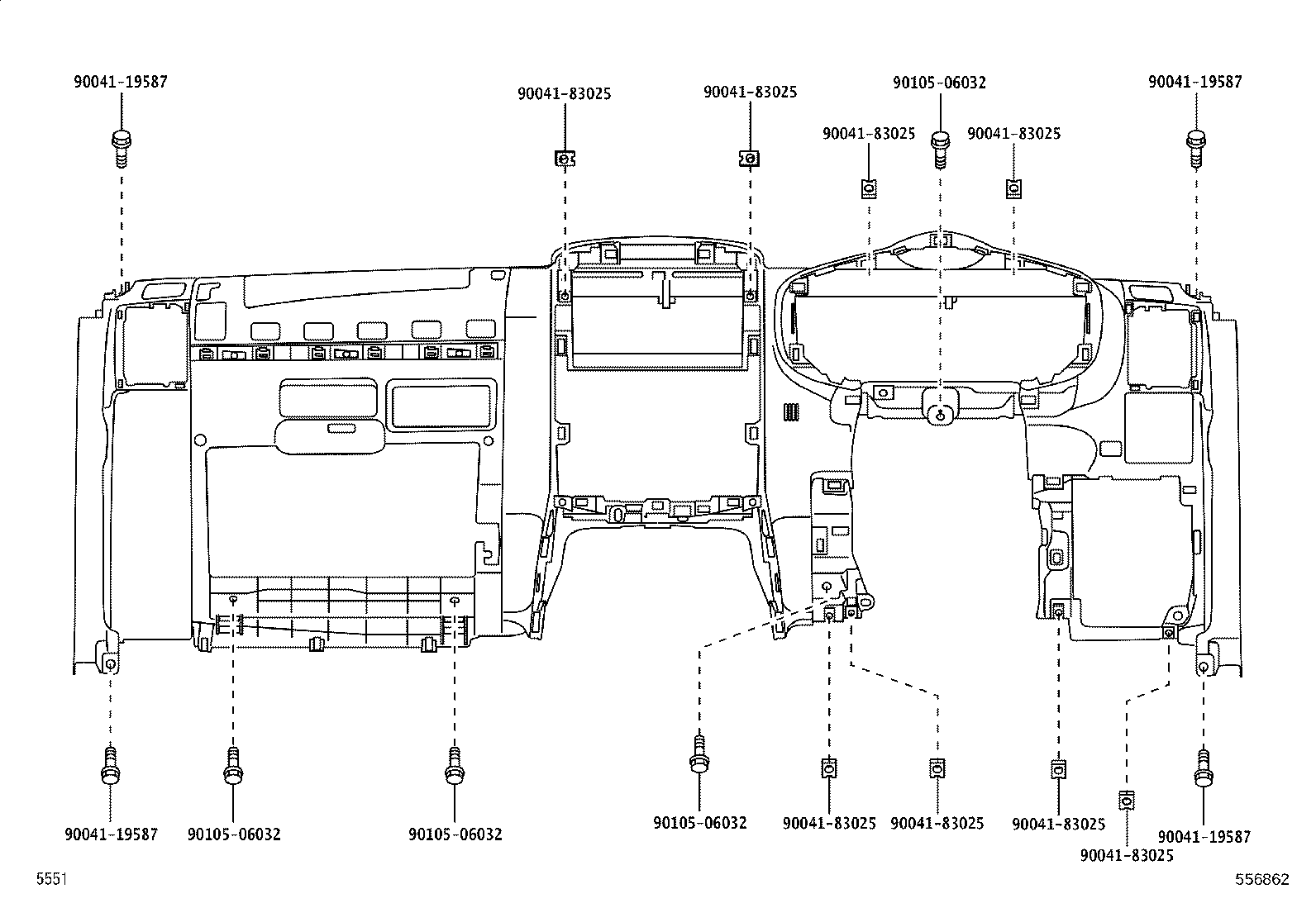 55405-B4010 PANEL SUB-ASSY, INSTRUMENT CLUSTER FINISH, CENTER product image