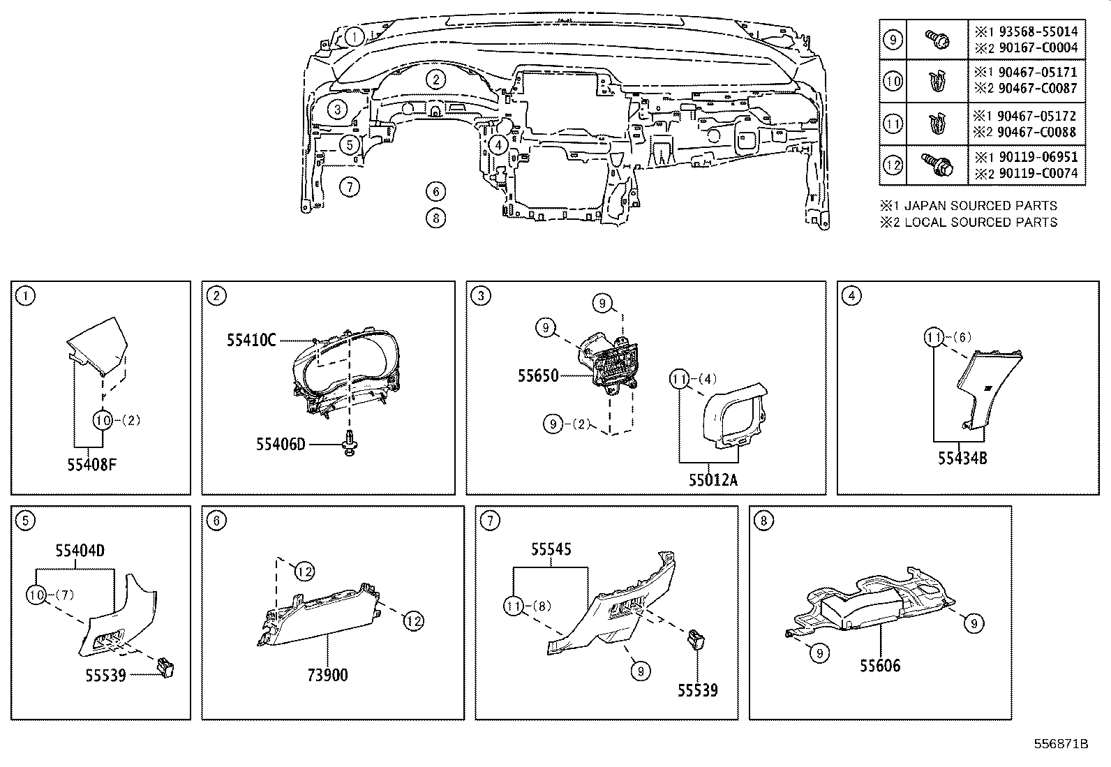 55405-F4160 PANEL SUB-ASSY, INSTRUMENT CLUSTER FINISH, CENTER product image