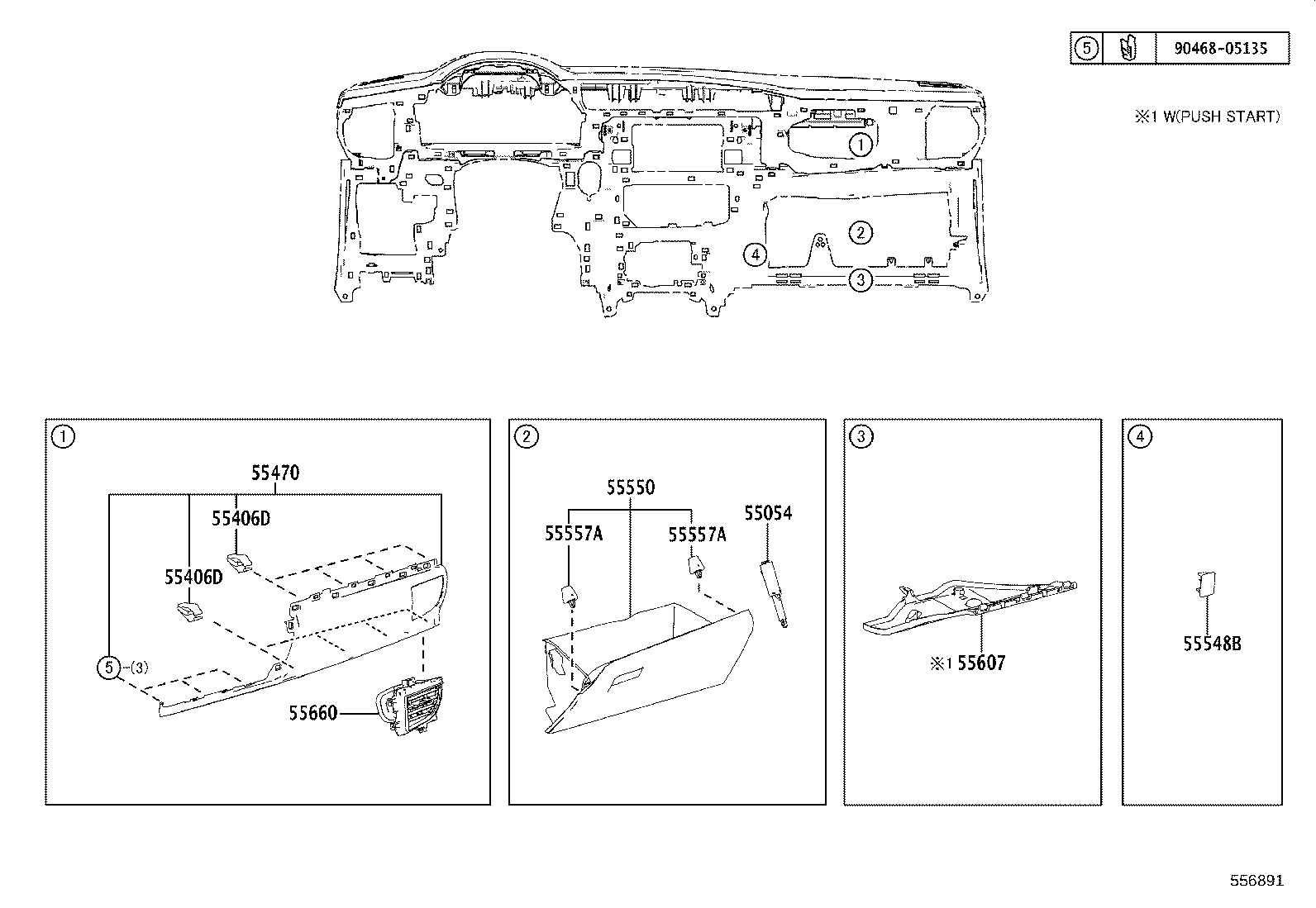 55405-02B30 PANEL SUB-ASSY, INSTRUMENT CLUSTER FINISH, CENTER product image