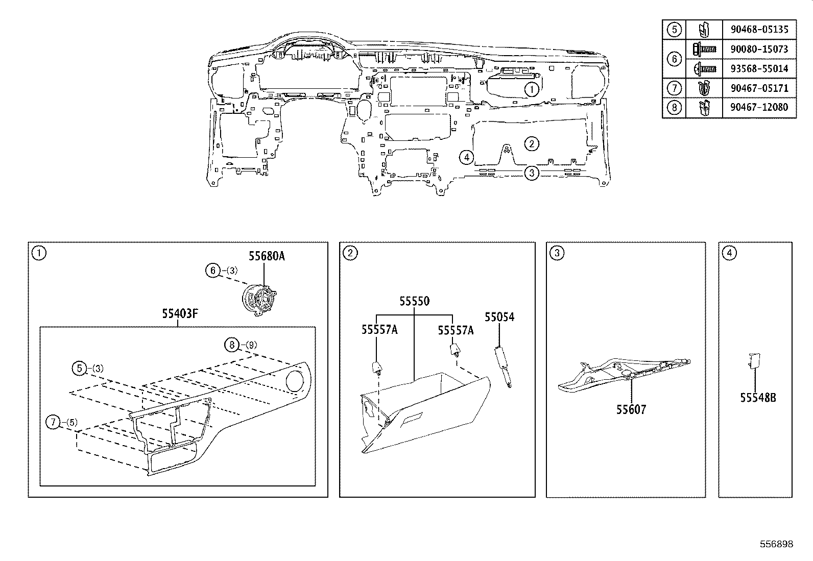 55405-02B30 PANEL SUB-ASSY, INSTRUMENT CLUSTER FINISH, CENTER product image