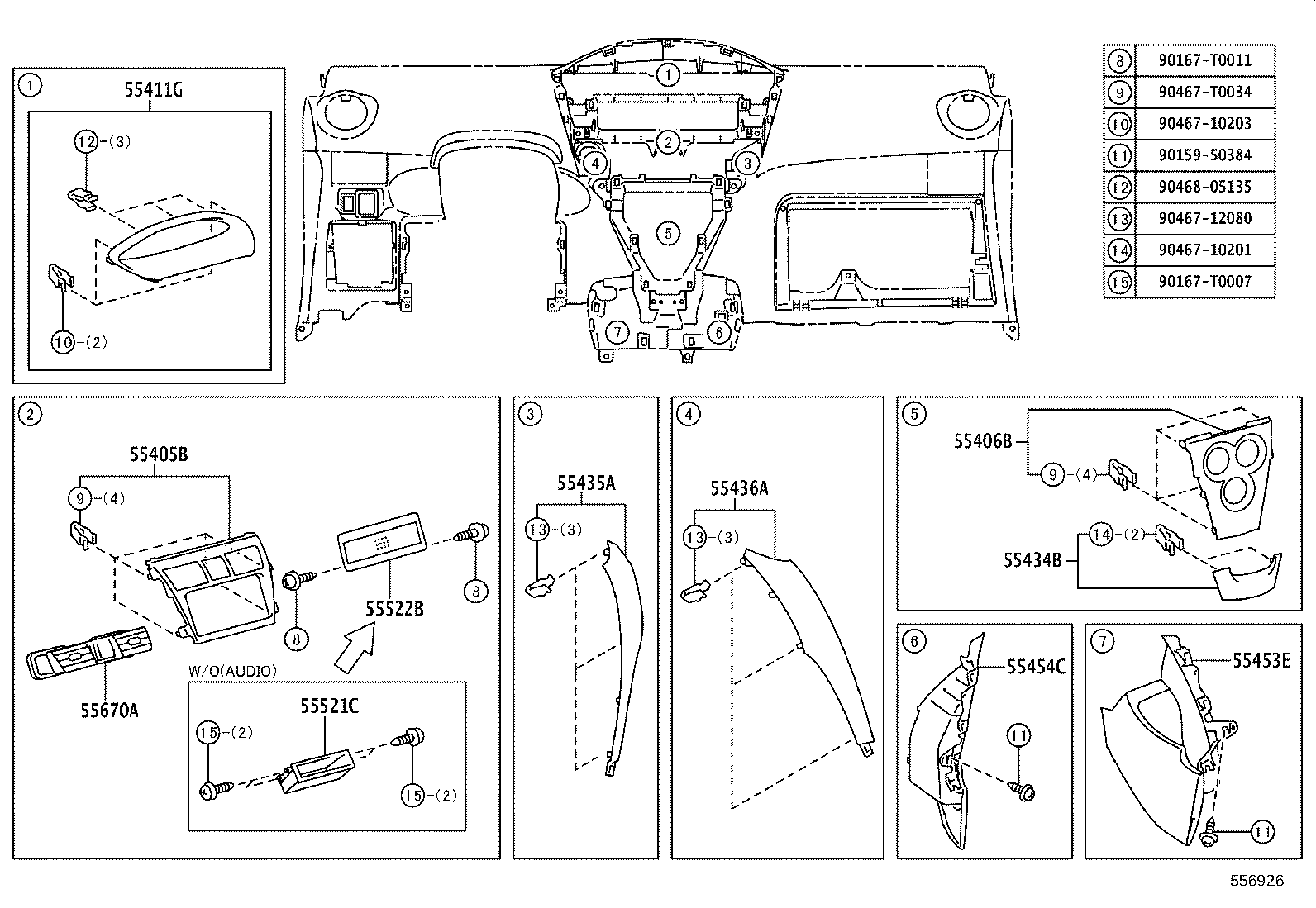 55302-0D080-B0 PANEL SUB-ASSY, INSTRUMENT, UPPER product image