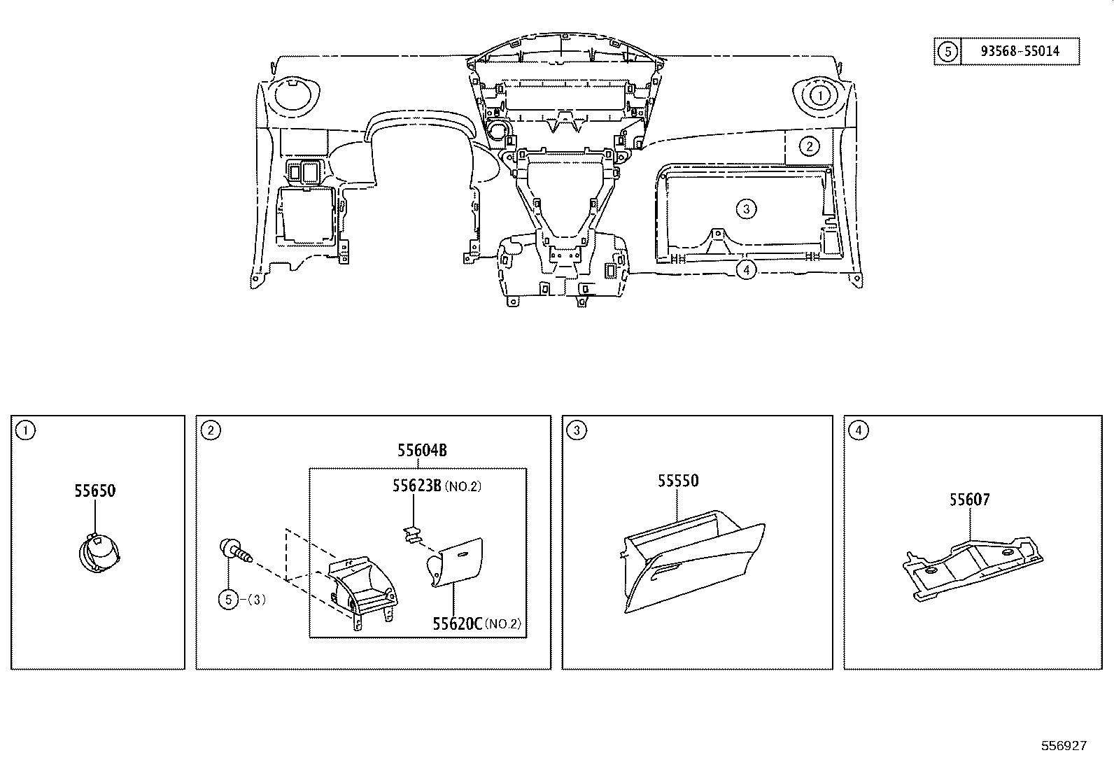 55302-0D080-B0 PANEL SUB-ASSY, INSTRUMENT, UPPER product image