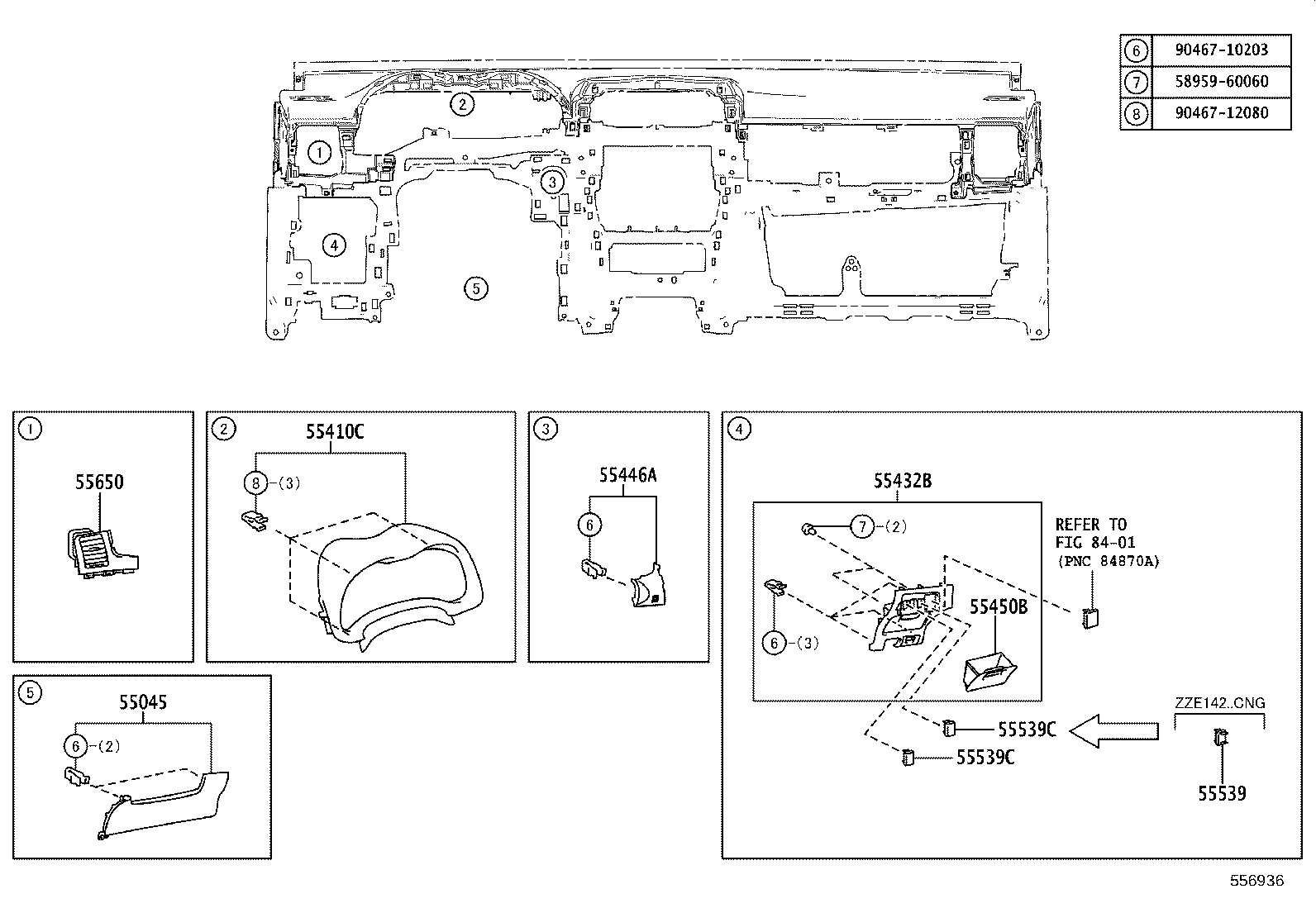 55302-02400-B2 PANEL SUB-ASSY, INSTRUMENT, UPPER product image