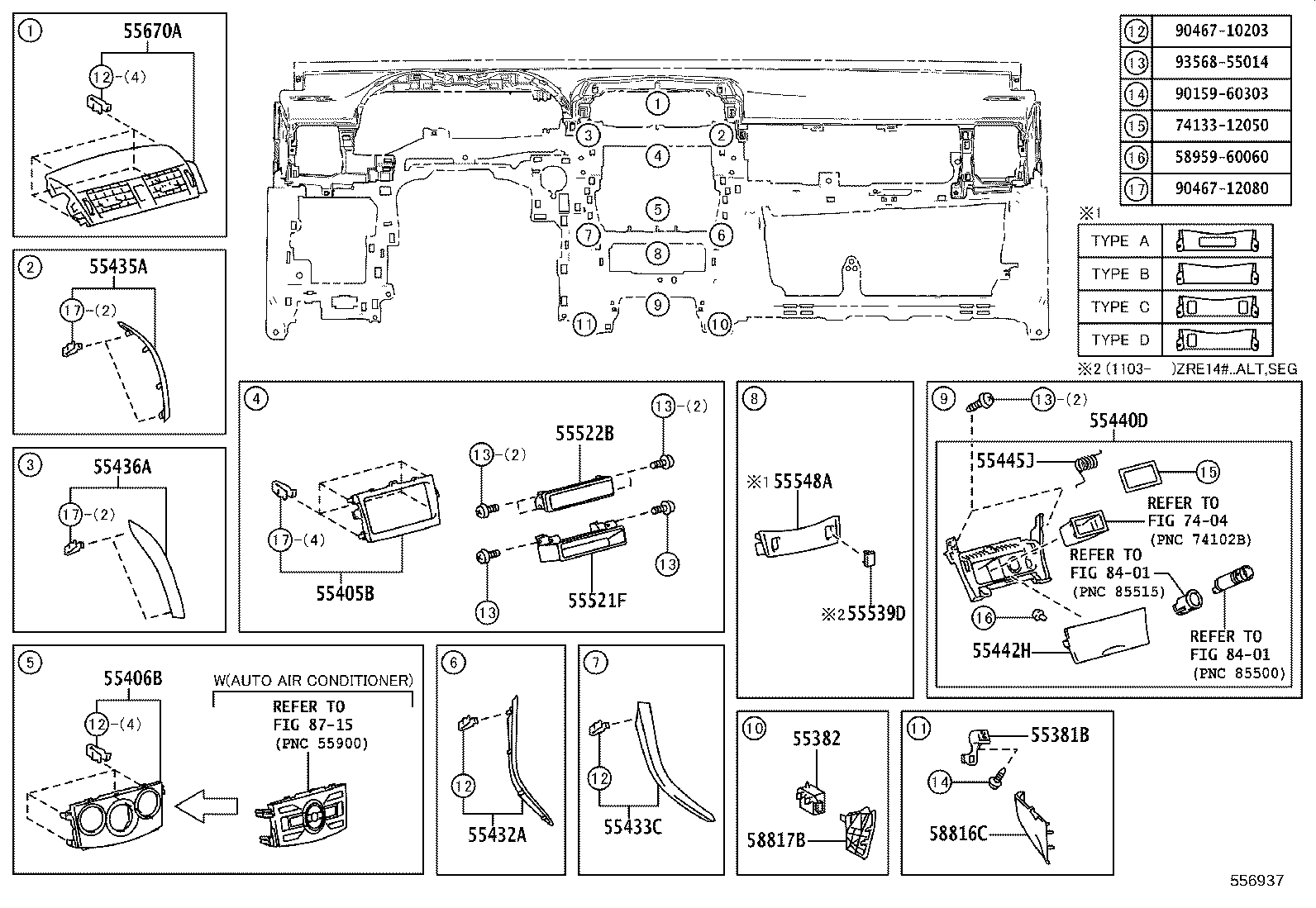 55302-02400-B2 PANEL SUB-ASSY, INSTRUMENT, UPPER product image