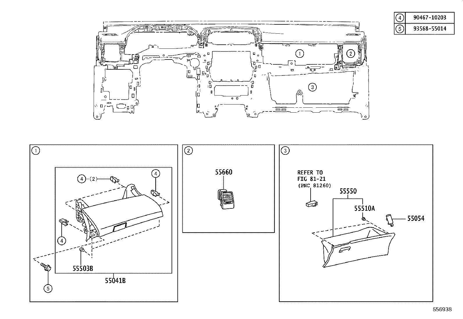 55302-02400-B2 PANEL SUB-ASSY, INSTRUMENT, UPPER product image