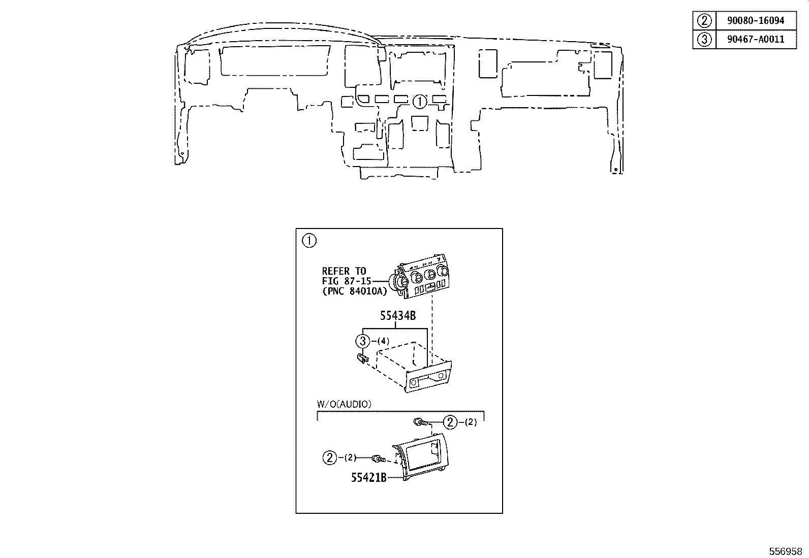 55042-0C011-C0 DOOR SUB-ASSY, INSTRUMENT PANEL BOX, NO.2 product image