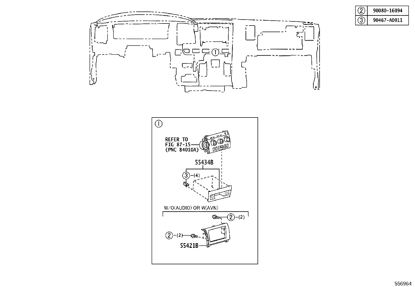 55042-0C011-C0 DOOR SUB-ASSY, INSTRUMENT PANEL BOX, NO.2 product image