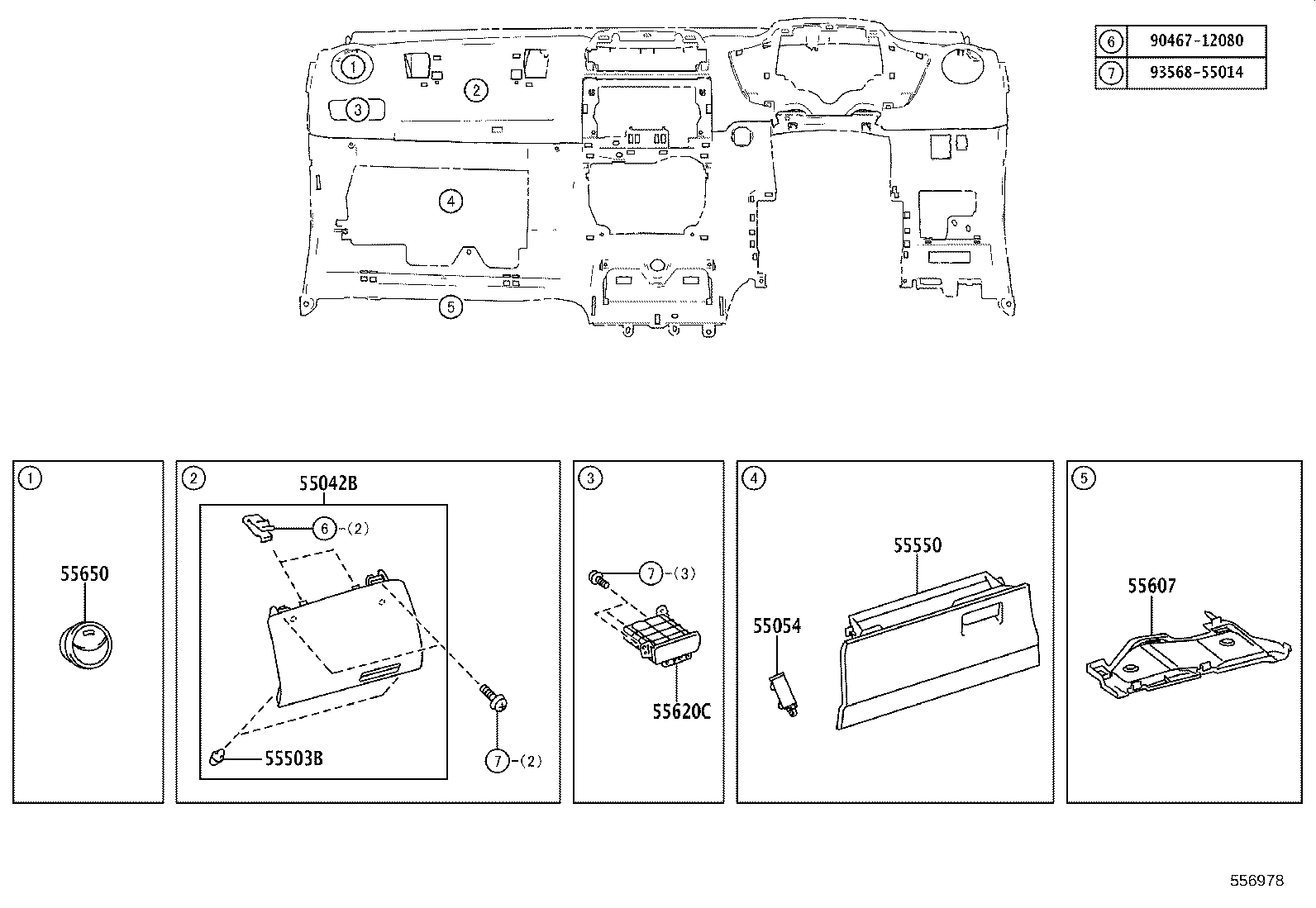 55405-52680-C0 PANEL SUB-ASSY, INSTRUMENT CLUSTER FINISH, CENTER product image