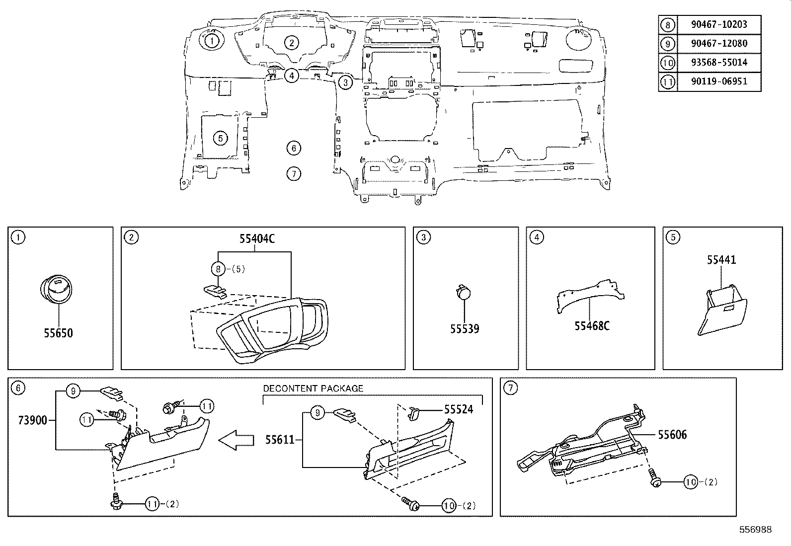 55302-52090-B0 PANEL SUB-ASSY, INSTRUMENT, UPPER product image