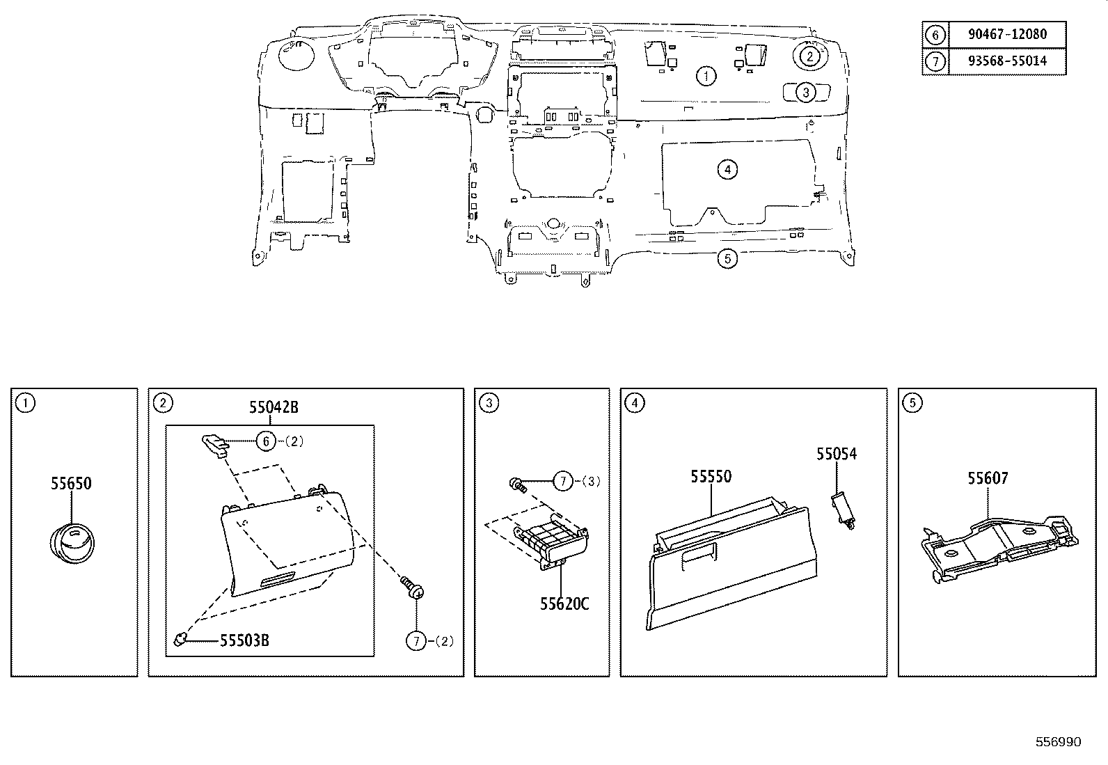 55302-52090-B0 PANEL SUB-ASSY, INSTRUMENT, UPPER product image