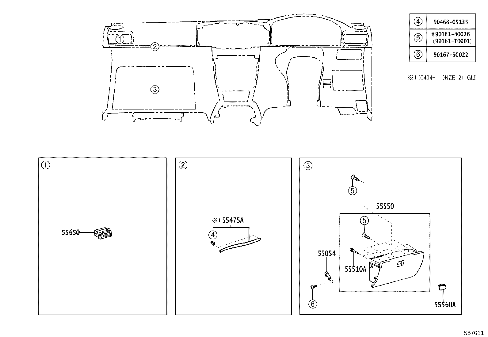 55302-12010-E0 PANEL SUB-ASSY, INSTRUMENT, UPPER product image