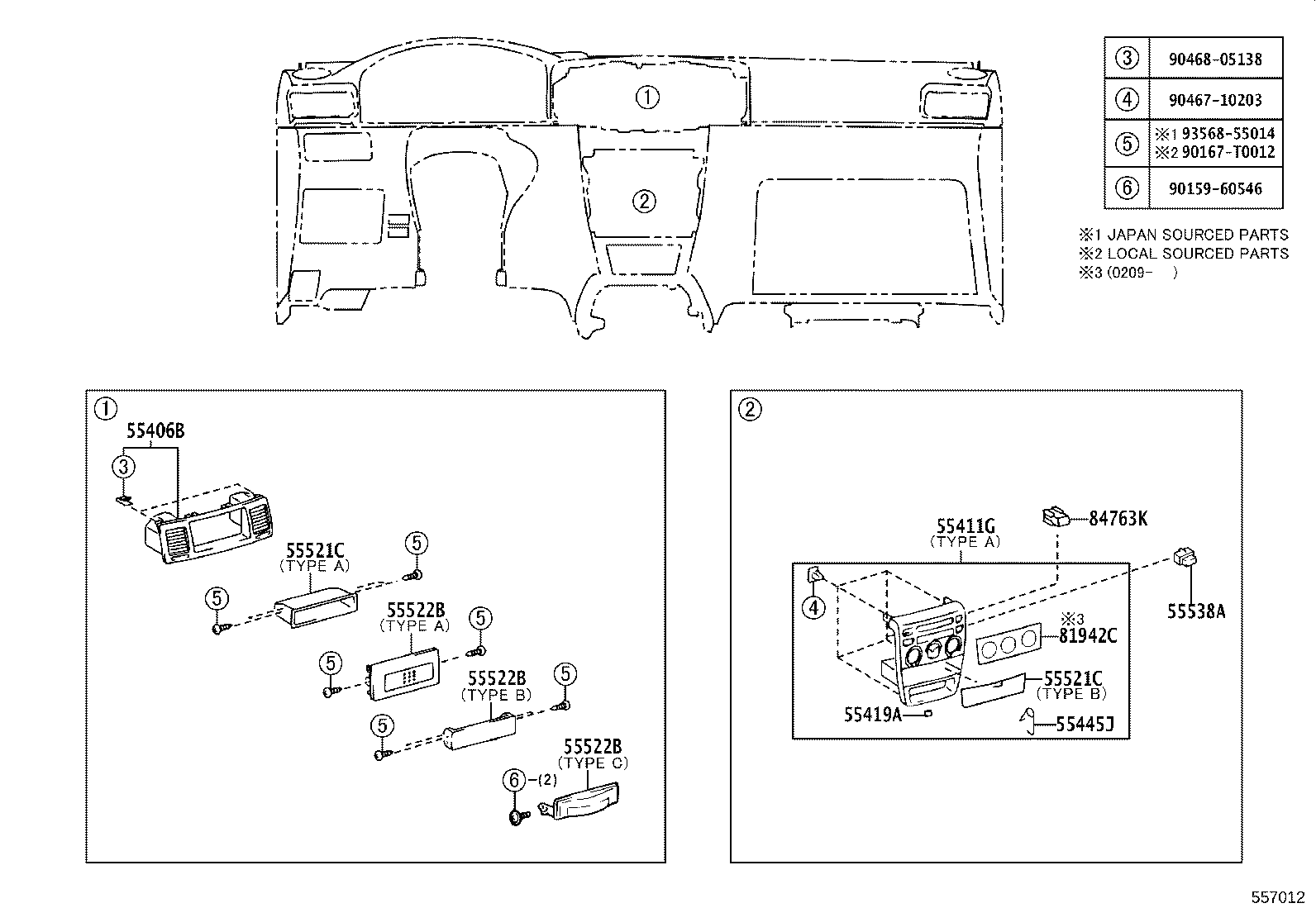 55302-12010-E0 PANEL SUB-ASSY, INSTRUMENT, UPPER product image