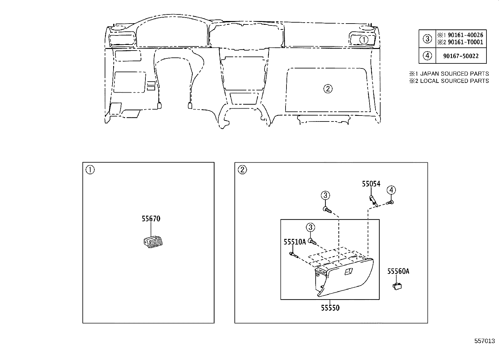 55302-12010-E0 PANEL SUB-ASSY, INSTRUMENT, UPPER product image