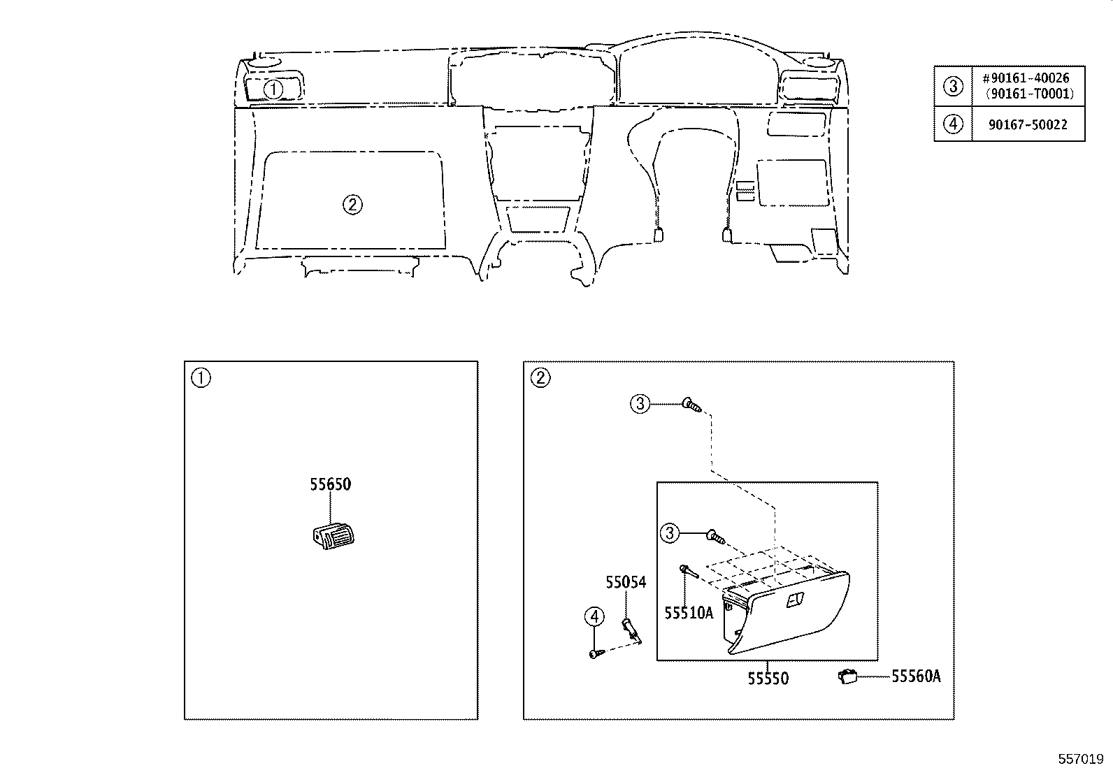 55302-02040-B0 PANEL SUB-ASSY, INSTRUMENT, UPPER product image