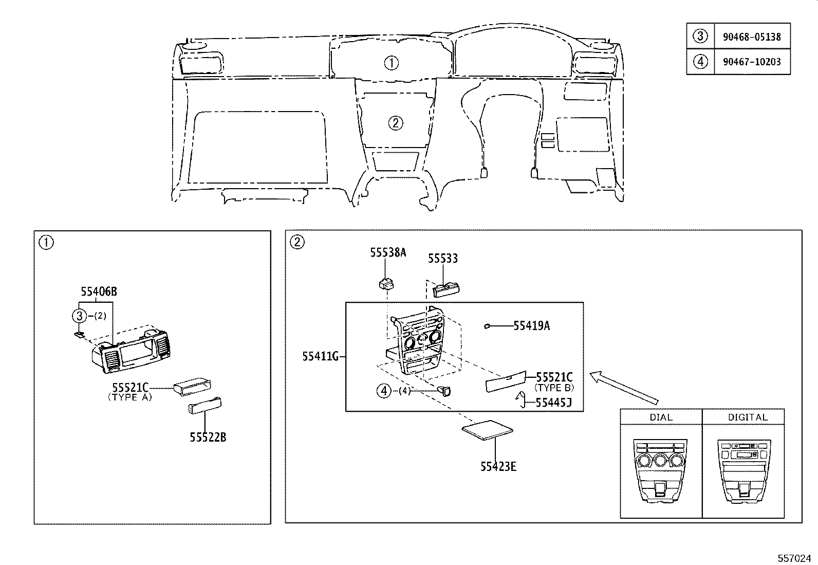 55302-02010-B0 PANEL SUB-ASSY, INSTRUMENT, UPPER product image