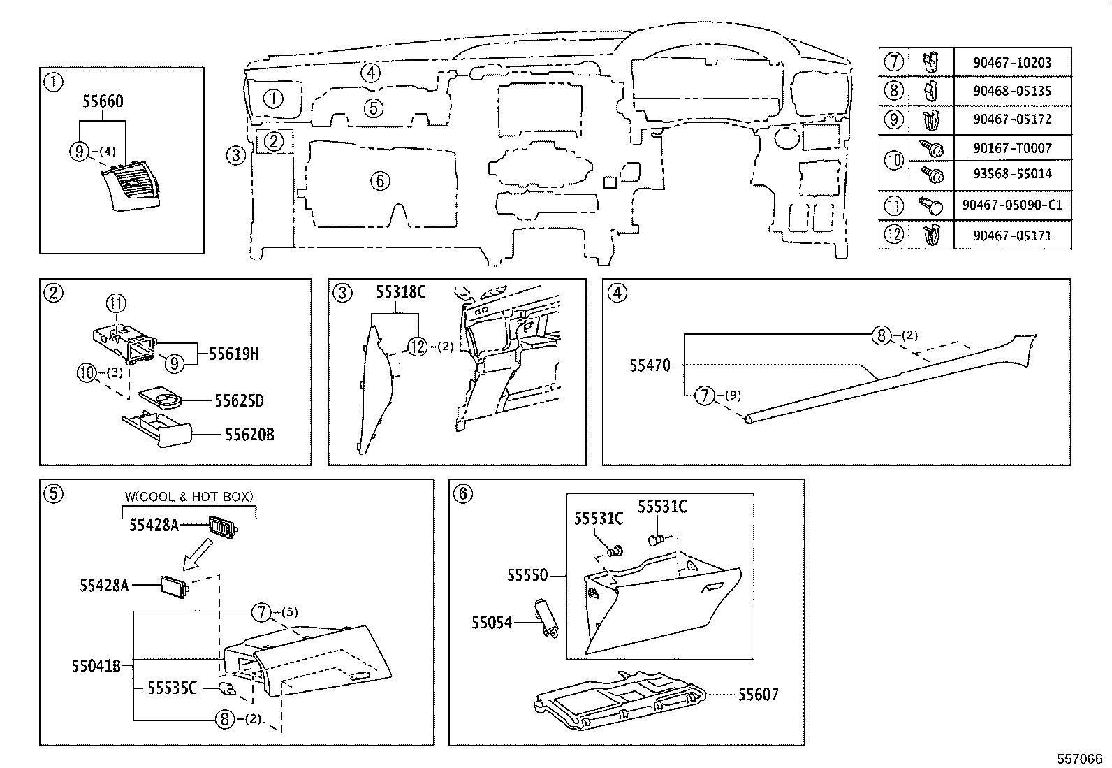 55306-KK040 BRACE SUB-ASSY, INSTRUMENT PANEL, NO.1 product image