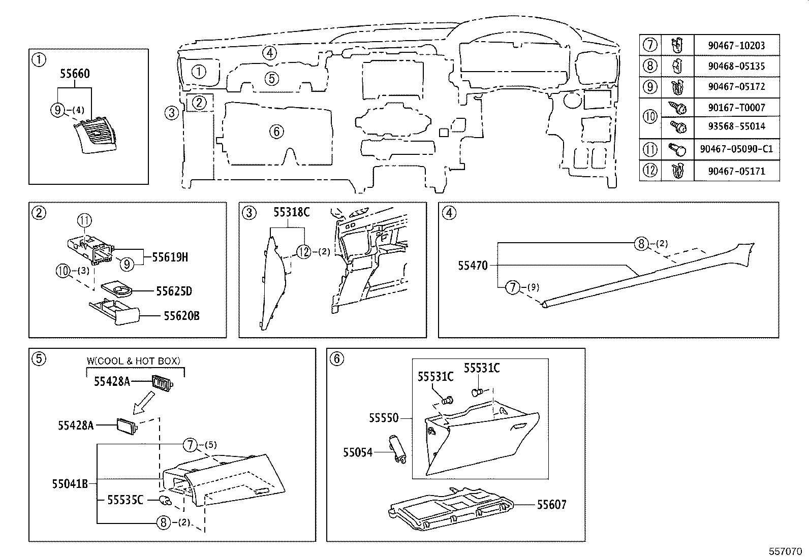 55306-KK030 BRACE SUB-ASSY, INSTRUMENT PANEL, NO.1 product image