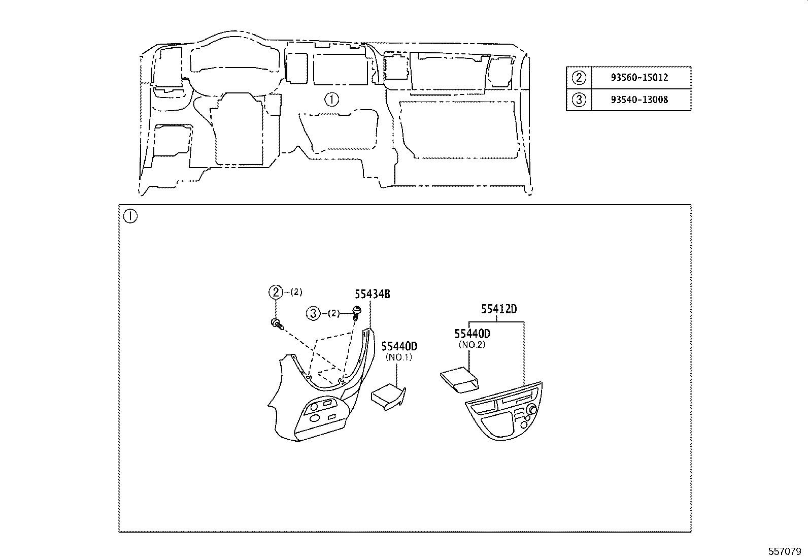 55300-0M030-B0 PANEL SUB-ASSY, INSTRUMENT, UPPER product image