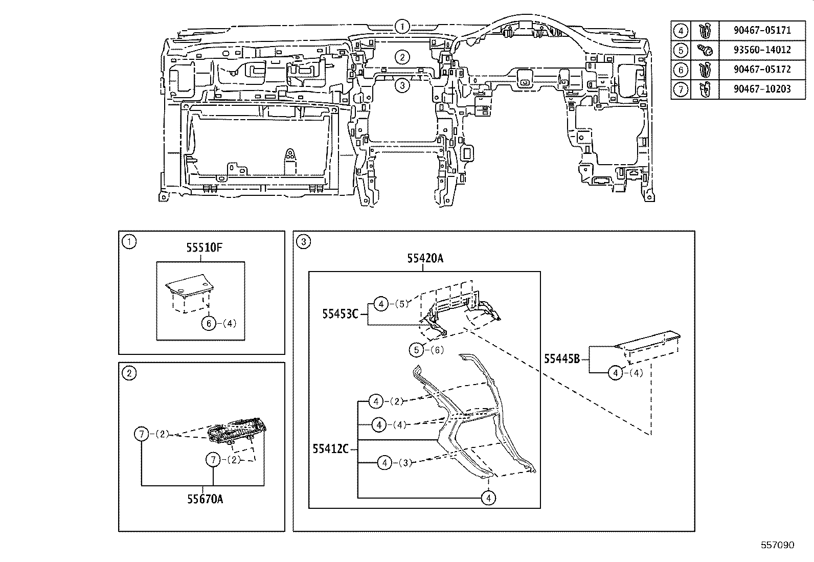 55305-78060-C5 PANEL SUB-ASSY, INSTRUMENT, UPPER product image
