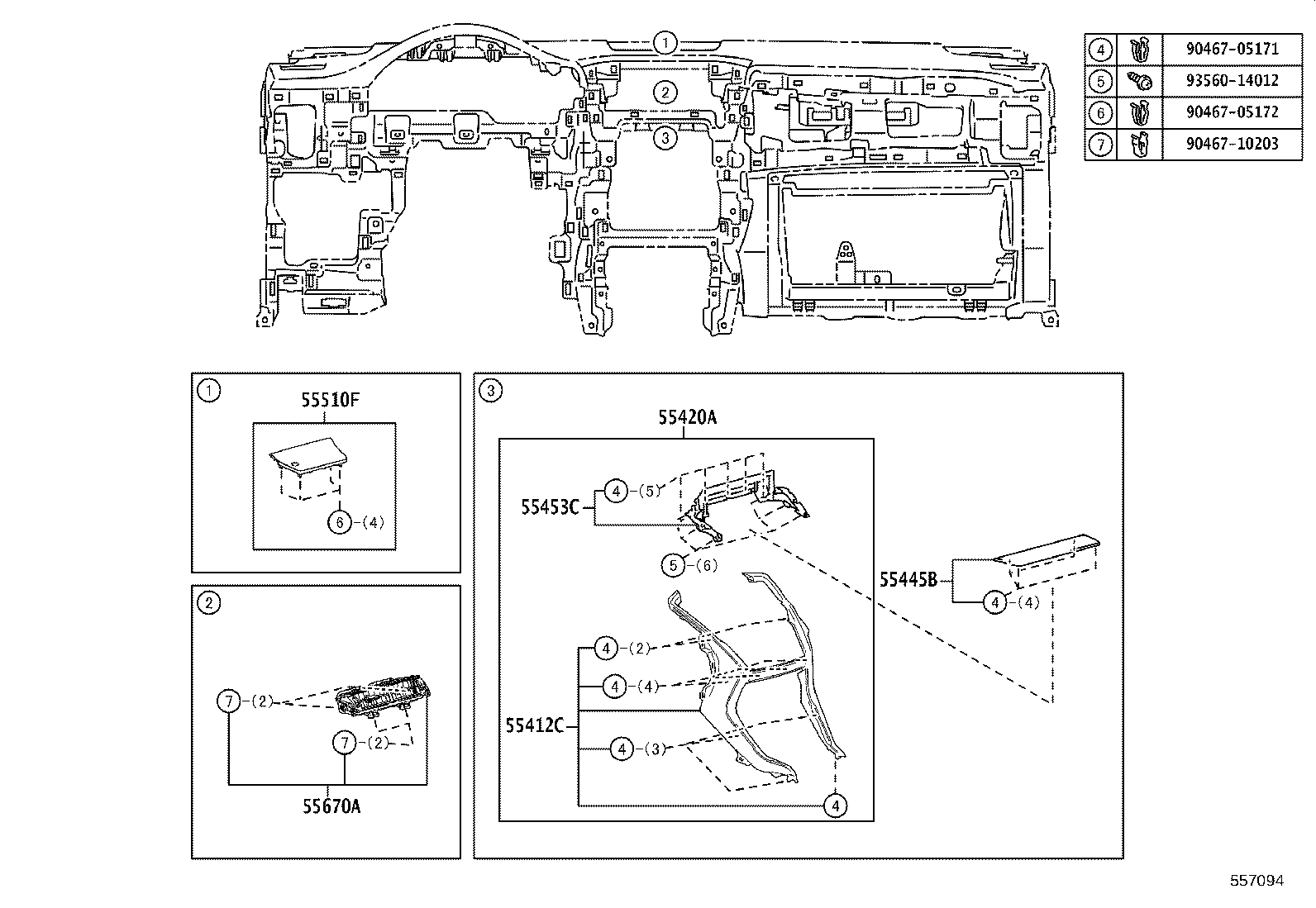55305-78020-C2 PANEL SUB-ASSY, INSTRUMENT, UPPER product image