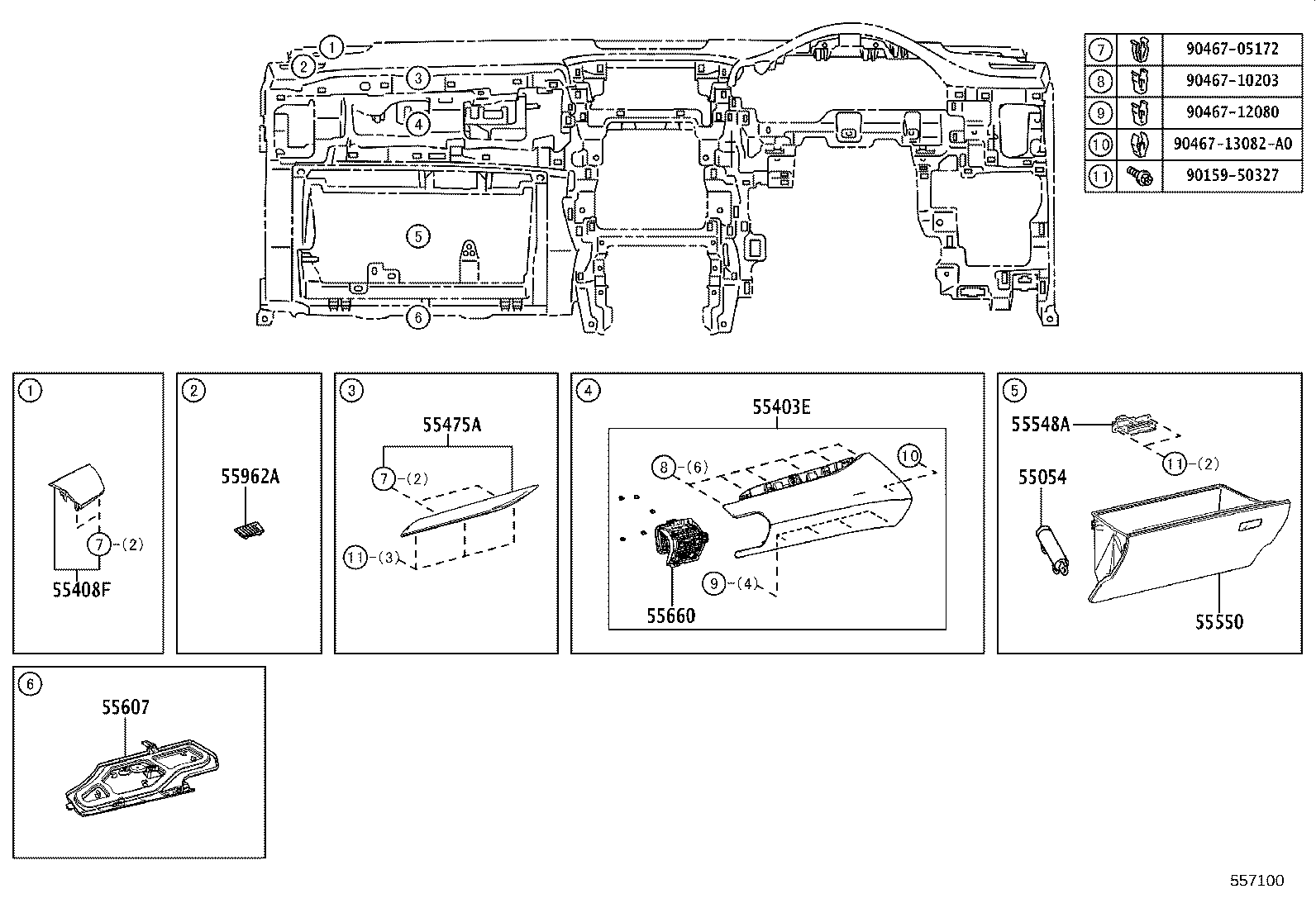 55305-78020-C2 PANEL SUB-ASSY, INSTRUMENT, UPPER product image