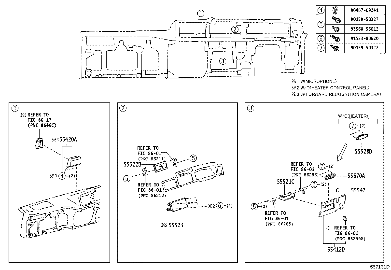 55306-36060 BRACE SUB-ASSY, INSTRUMENT PANEL, NO.1 product image