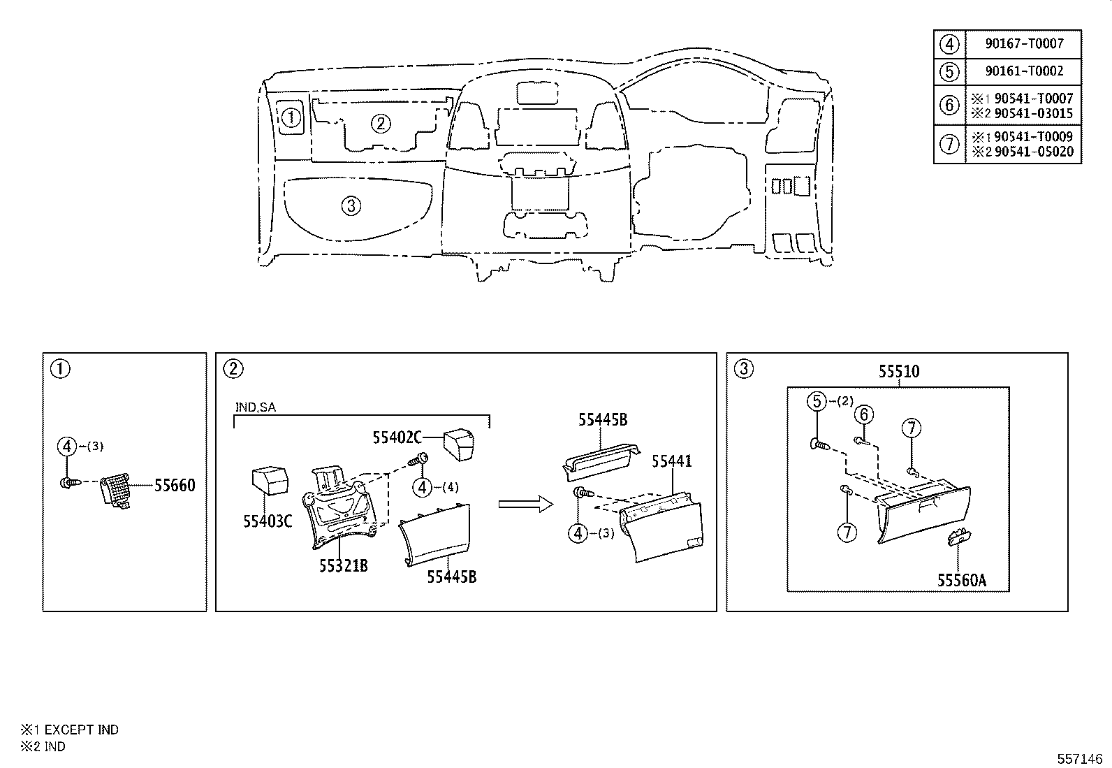 55302-0K230-E0 PANEL SUB-ASSY, INSTRUMENT, UPPER product image