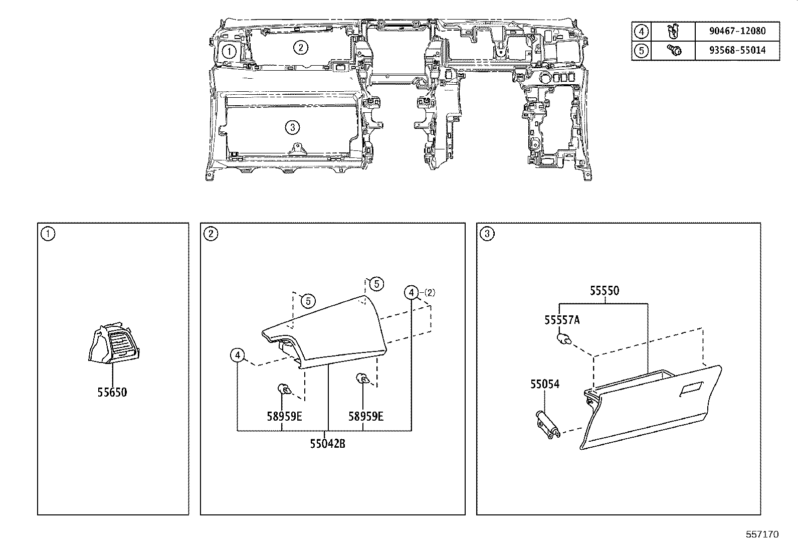 55349-52290 CUSHION, INSTRUMENT PANEL product image