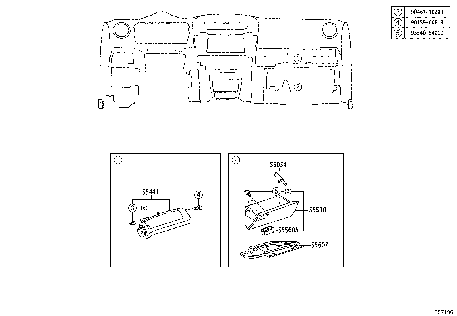 55391-0R030 CUSHION, INSTRUMENT PANEL, LOWER NO.1 product image