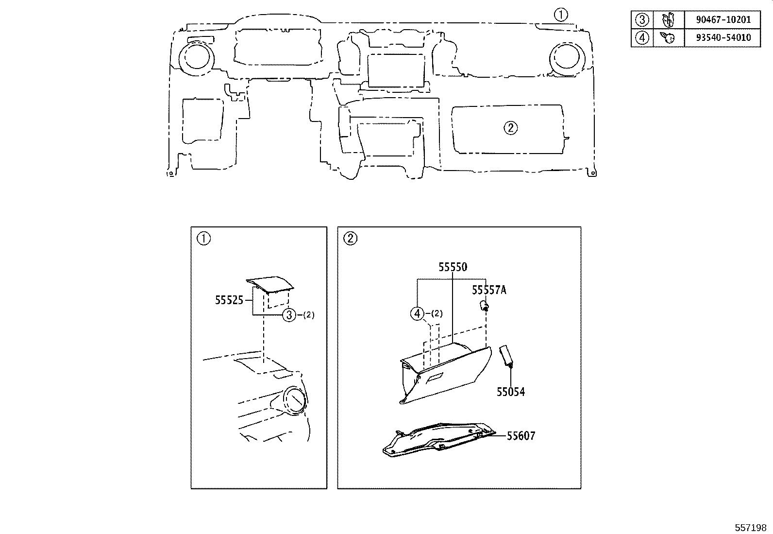 55302-0R904-C2 PANEL SUB-ASSY, INSTRUMENT, UPPER product image