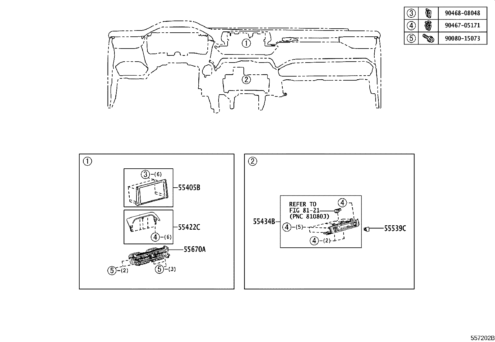 55042-0R010-C2 DOOR SUB-ASSY, INSTRUMENT PANEL BOX, NO.2 product image