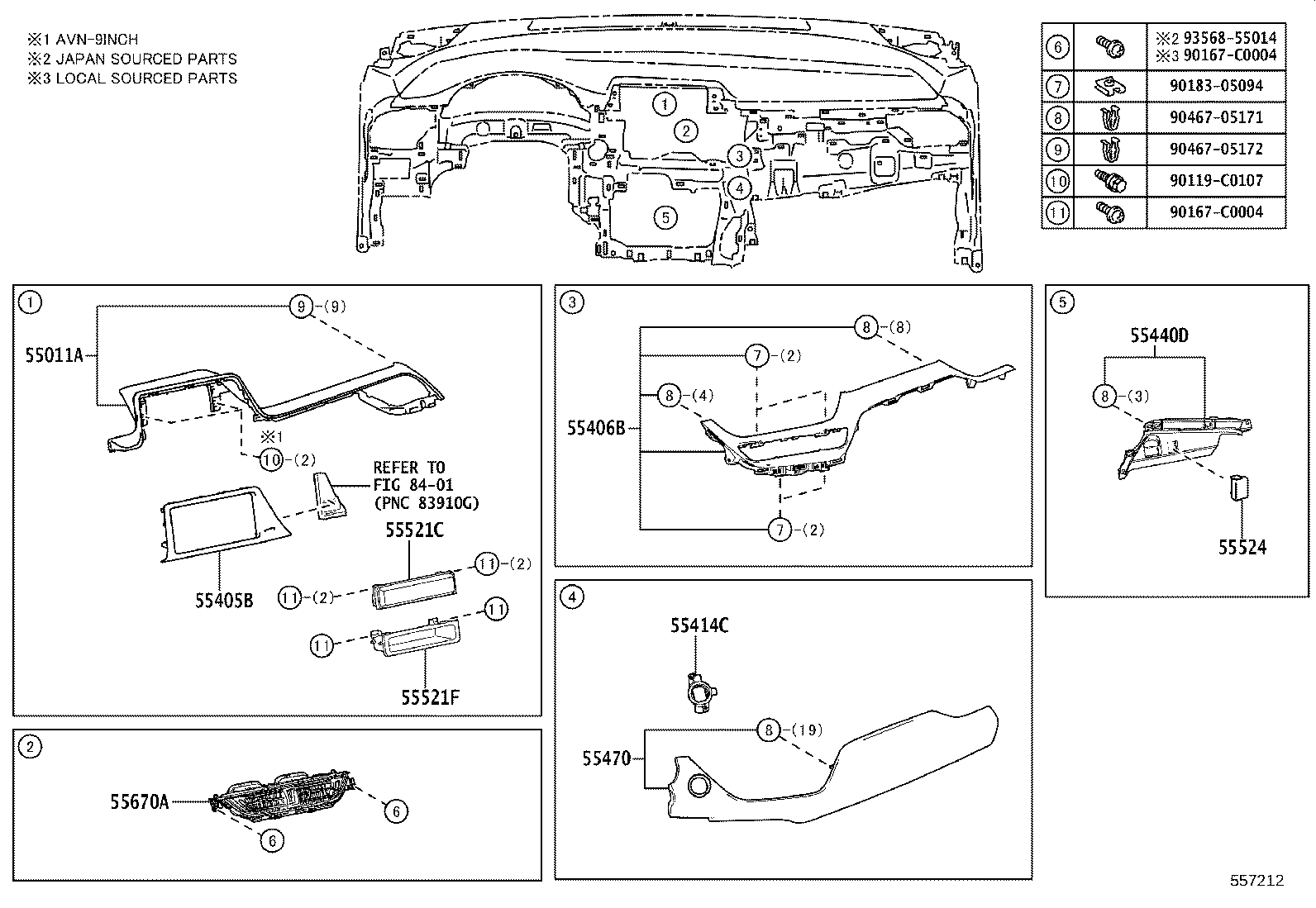 55405-F4180 PANEL SUB-ASSY, INSTRUMENT CLUSTER FINISH, CENTER product image