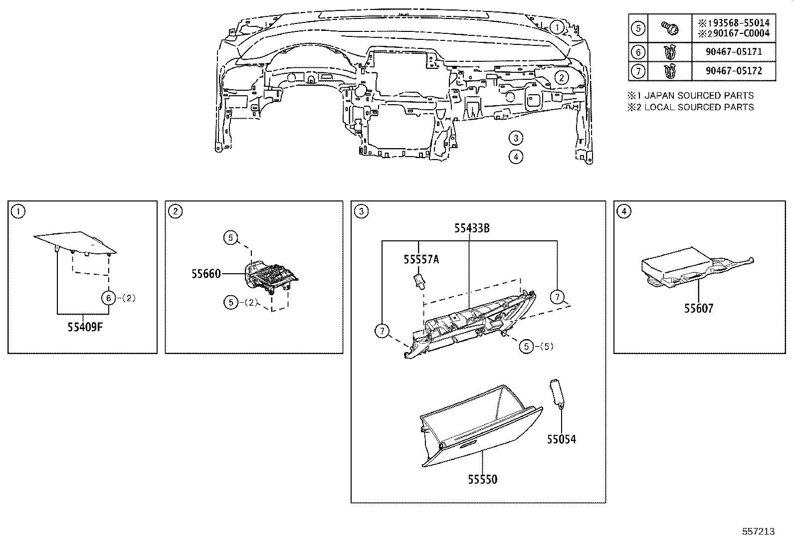 55405-F4180 PANEL SUB-ASSY, INSTRUMENT CLUSTER FINISH, CENTER product image