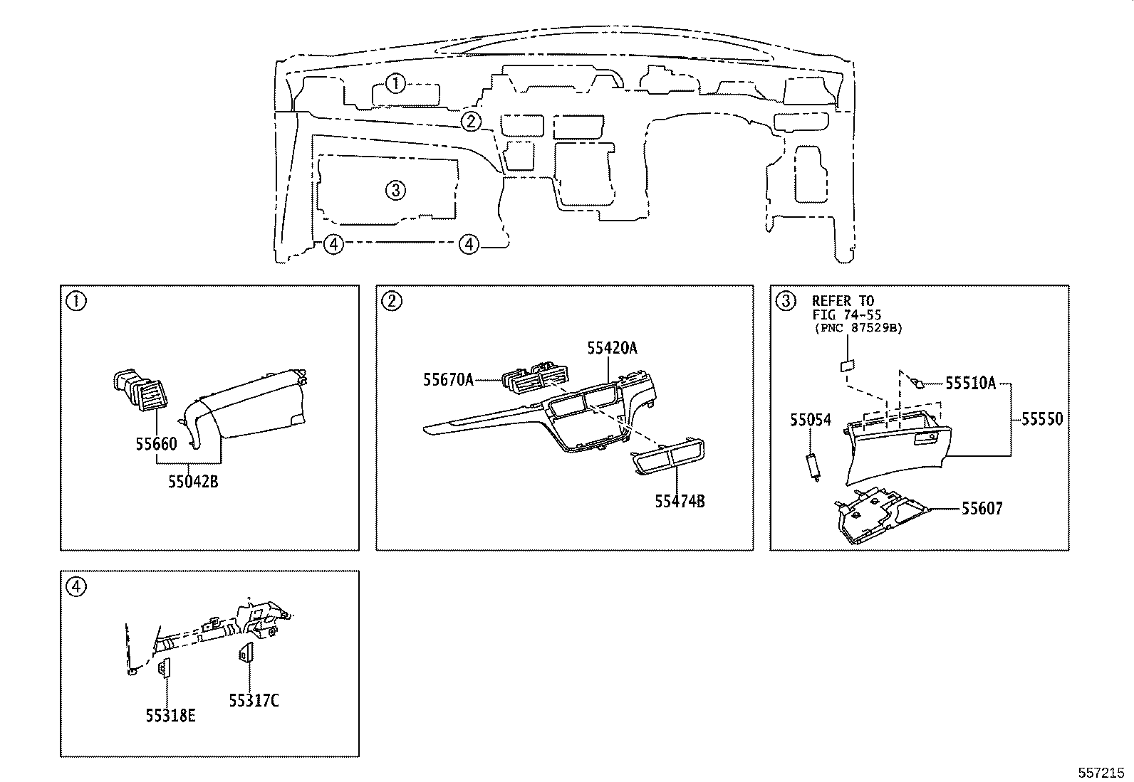 55302-28110-E0 PANEL SUB-ASSY, INSTRUMENT, UPPER product image