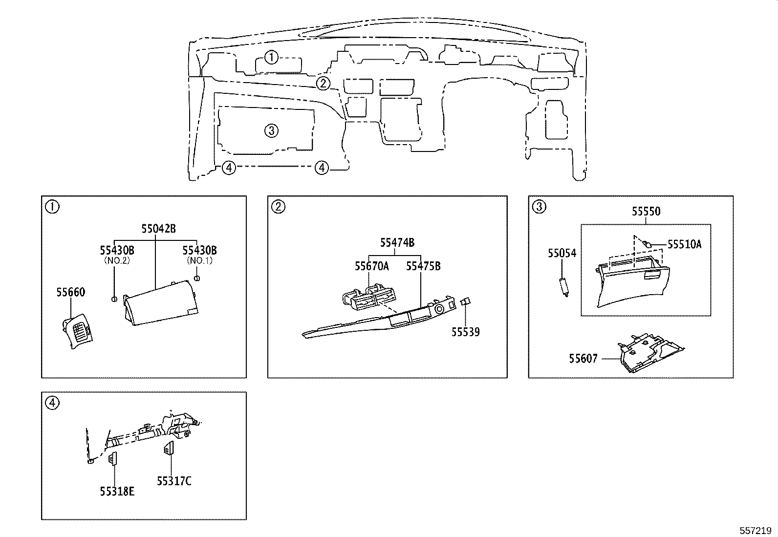 55302-28060-B0 PANEL SUB-ASSY, INSTRUMENT, UPPER product image