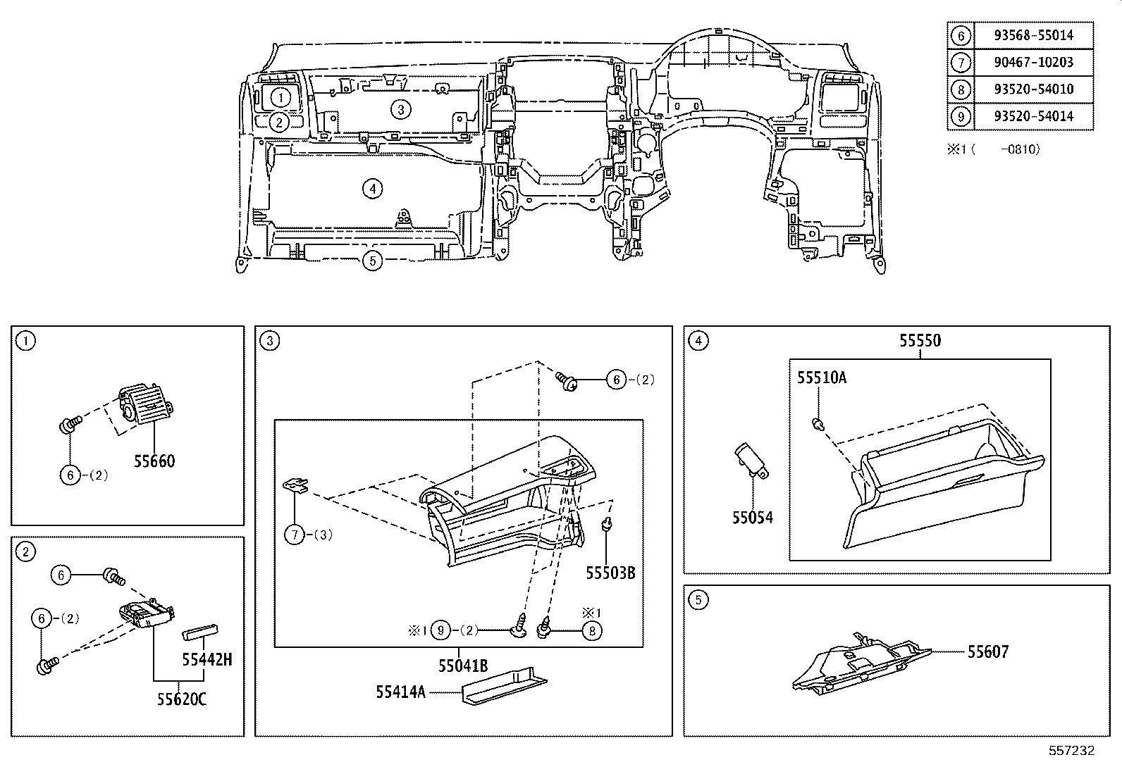 55302-12180-J1 PANEL SUB-ASSY, INSTRUMENT, UPPER product image
