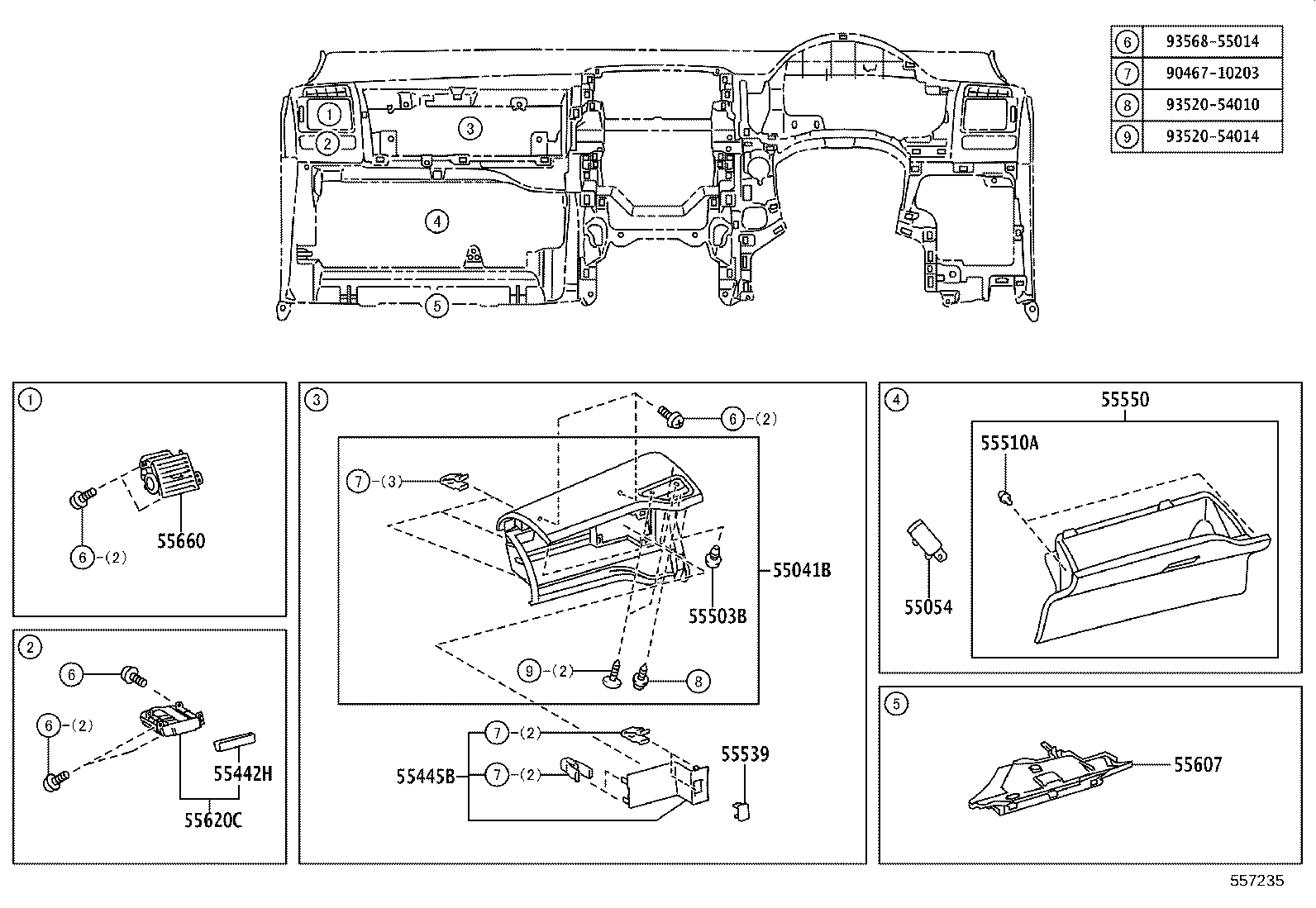 55302-12180-J1 PANEL SUB-ASSY, INSTRUMENT, UPPER product image