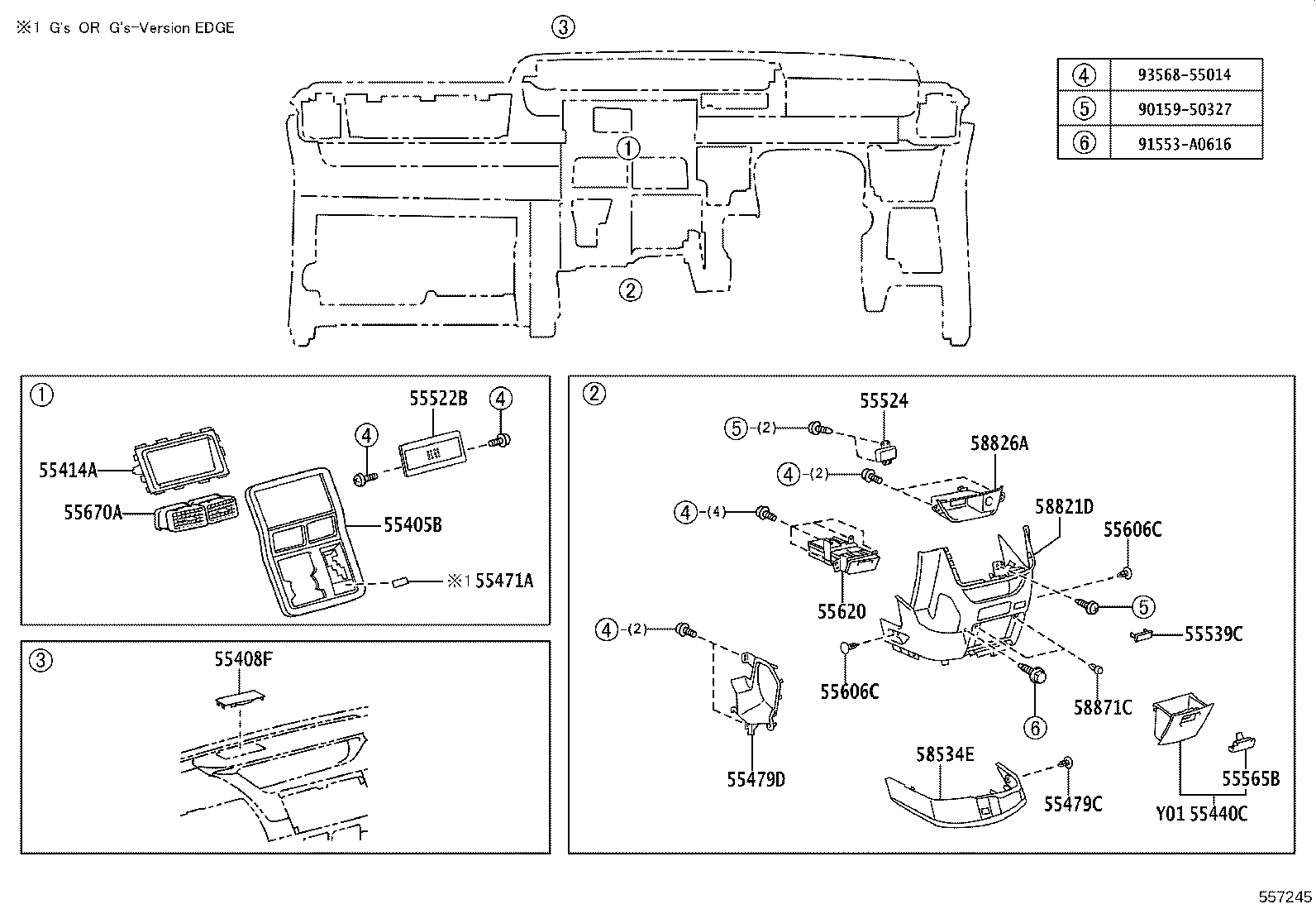 55302-28130-B0 PANEL SUB-ASSY, INSTRUMENT, UPPER product image